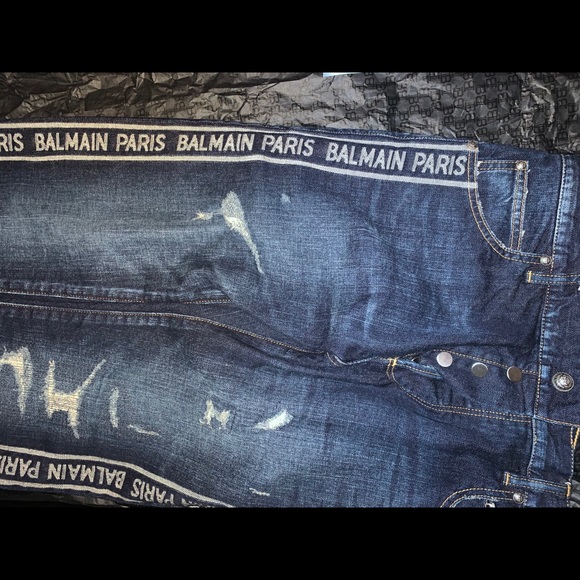 Balmain Logo Slim Jeans With Box - Picture 9 of 14